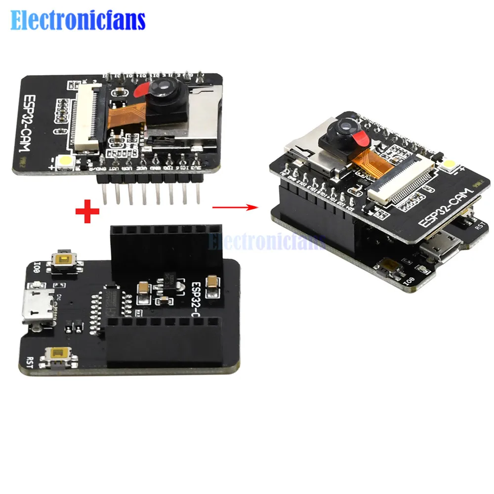 ESP32-CAM-MB WIFI Bluetooth Development Board OV2640 Camera Module Support Picture Shoot Video Preview Micro USB to Serial Port