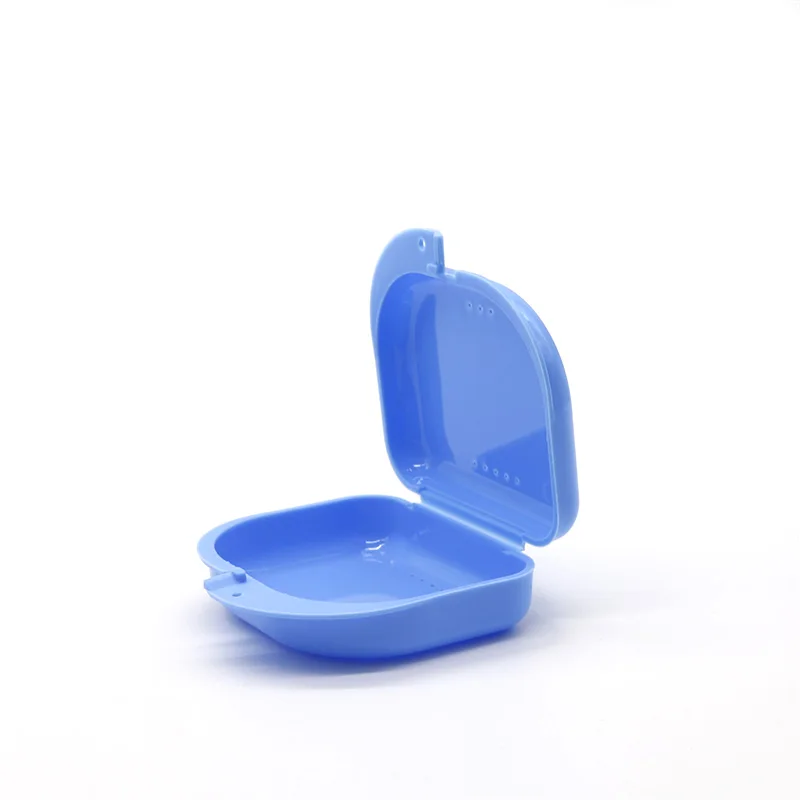 50 Stuks Tandheelkundige Orthodontische Retainer Box Prothese Opslag Container Mond Guard Case Met Vent Gaten En Scharnierende Deksel