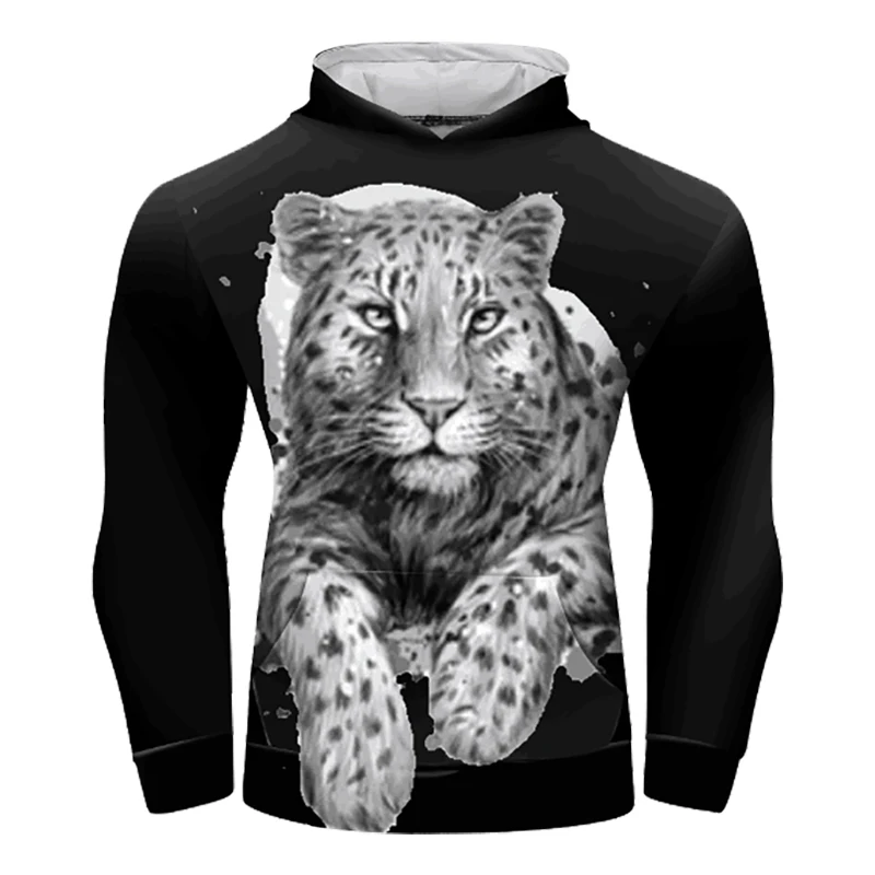 

Cody Lundin Men's Compression 3d Print Hoodie Hip Hop Animal Hooded Lion Man JIU JITSU Colorful Spring Casual Long Sleeve Tops