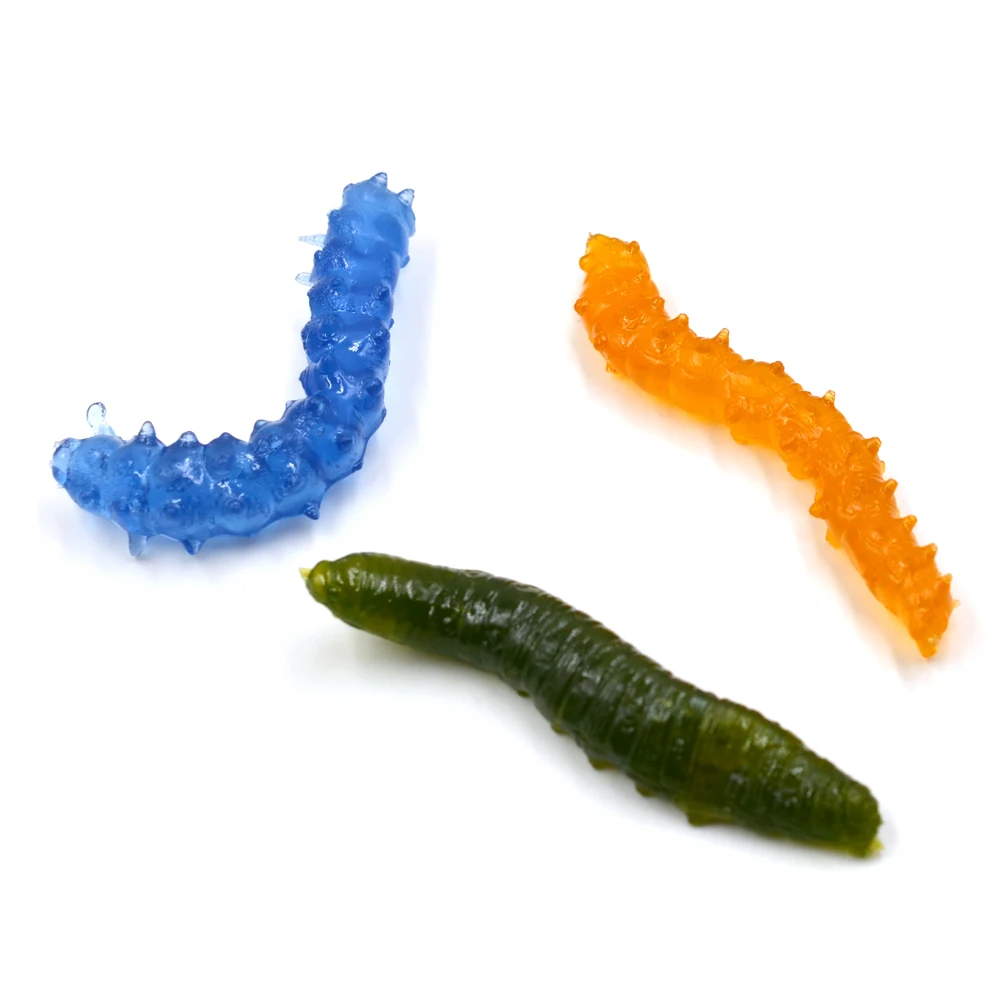 MNFT 12pcs 75mm 4g Larva Soft Lures Environmental TPR Bait Fishing Lure Carp Fishing Bait Artificial Multiple Colour Soft Worm