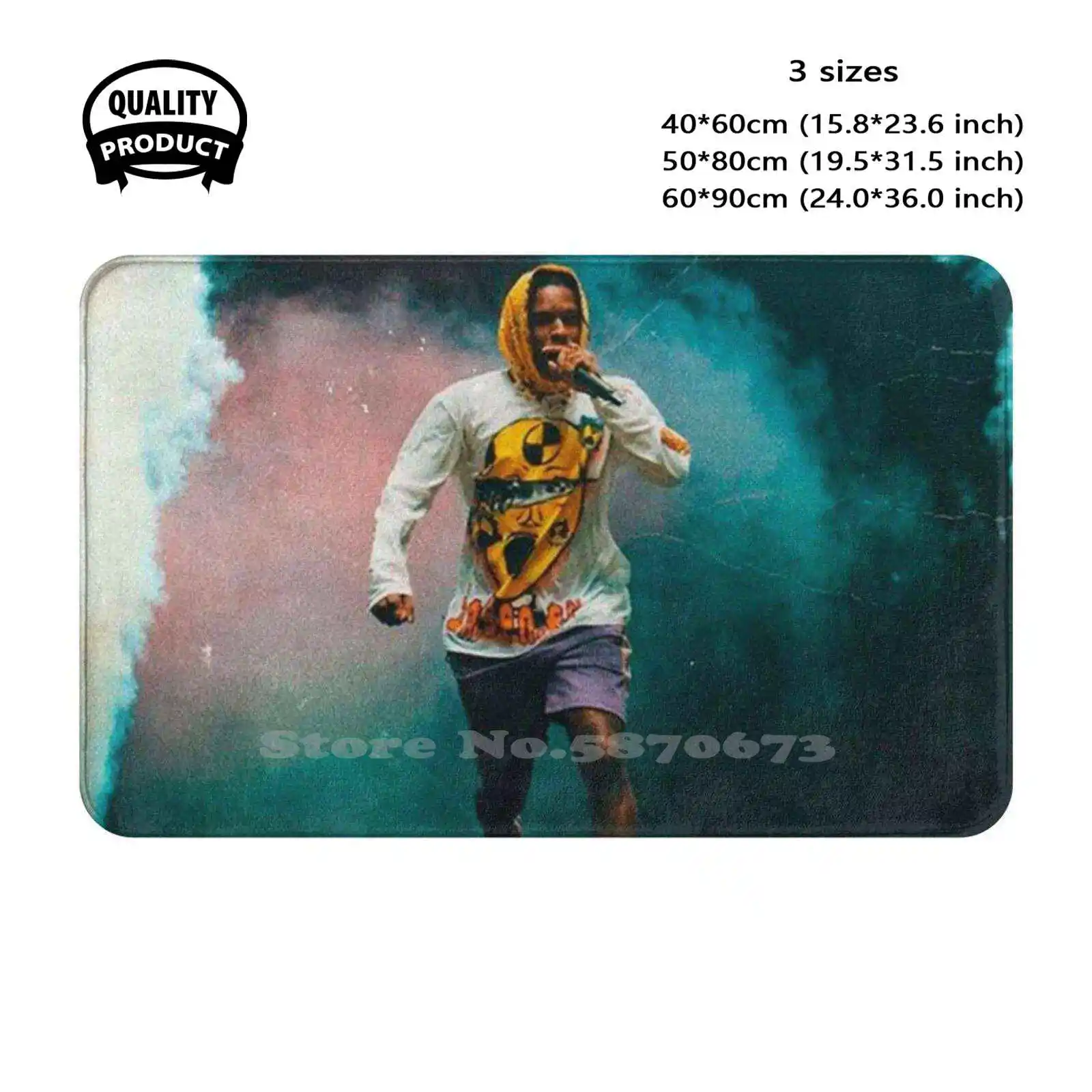 Rocky Soft Cushion Home Carpet Door Mat Car Rug Rocky Music Tyler Rapper Hip Hop Man Sing Song Explorepage Hypebeast Trap