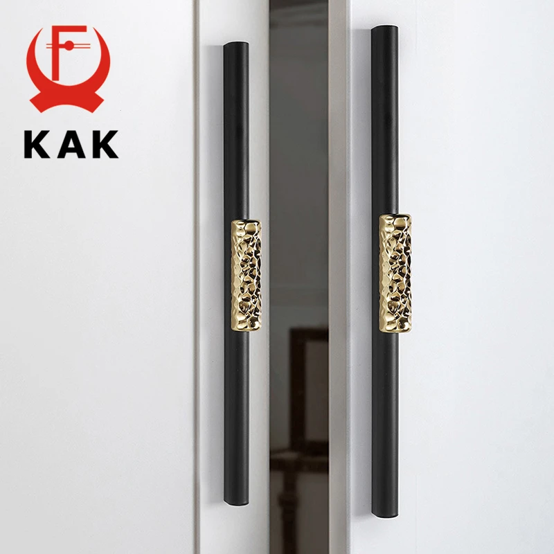 

KAK Black Kitchen Cabinet Handles Gold Cupboard Door Pulls Drawer Knobs Bedroom Door Long Furniture Handle Hardware 1000mm