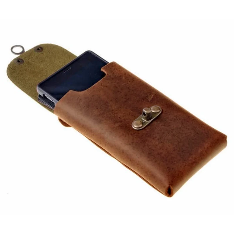 Medieval steampunk couro bolsa de telefone smartphone coldre viking hip bolsa com fecho cinto antigo acessório carteira para homens