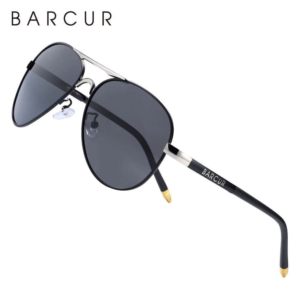 BARCUR Männer Pilot Sonnenbrille Luftfahrt UV400 Polarisierte Sonnenbrille Frauen Brillen Gafas De Sol Shades