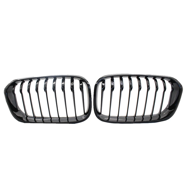 Front Hood Grille/Grilles Single Slat Kidney Grille Frame High Gloss Black Fence Grille for-BMW F20 LCI 1-Series 2015-2018