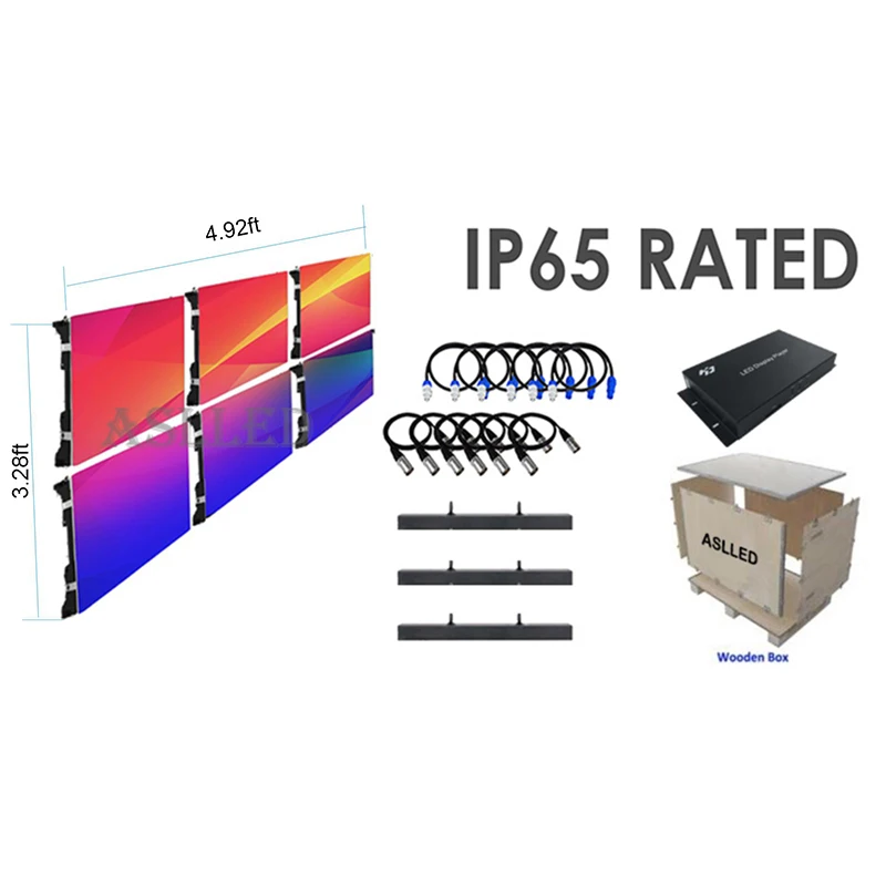 Outdoor led panels p3.91 500x500mm 6pcs full color led cabinets video display outdoor display screen