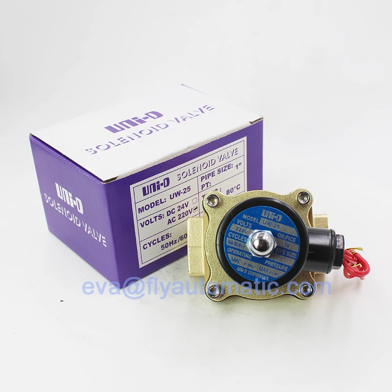 

UNI-D Water Valve UW-25 AC 220V G1" Water Solenoid Valve 2W(UW) Series Normal Close