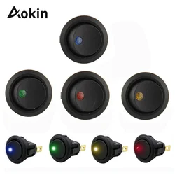 5Pcs 3 Pins ON-OFF Rocker Switch 12V 20A Liuminated LED Switch Led Dot Light Car Dashboard Dash Boat Toggle Switches