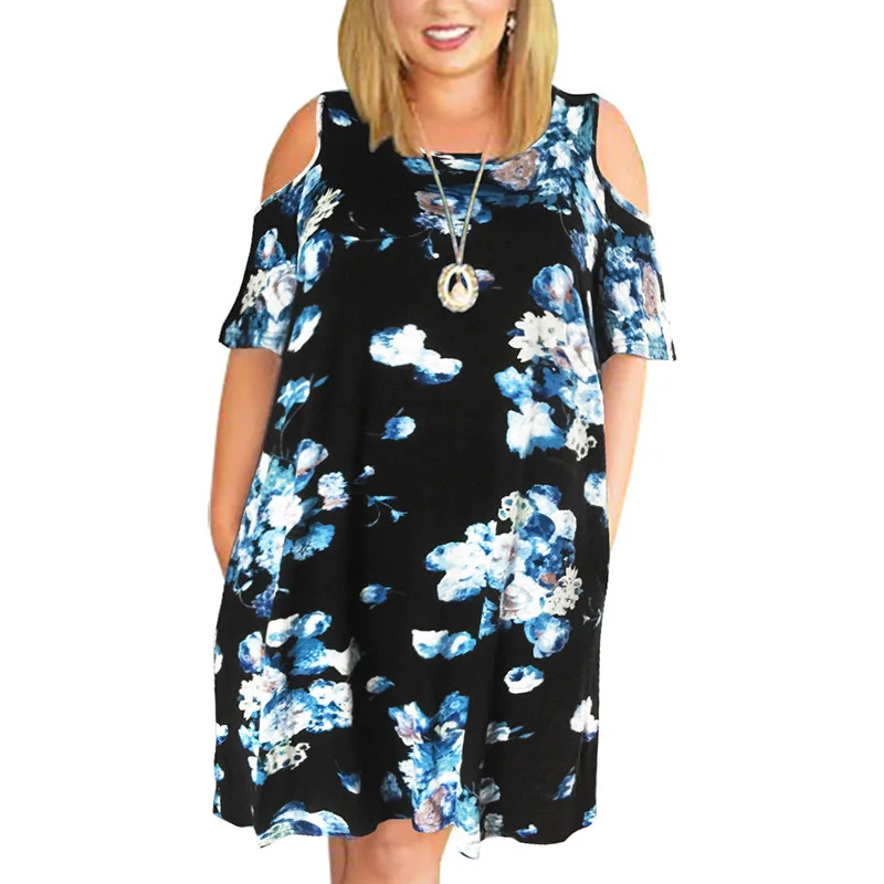 Duży rozmiar 9XL sukienka dla tłuszczu MM 2022 kobieta letnia sukienka luźne sukienki plus size off the shoulder odzież damska 9XL sukienka vestidos