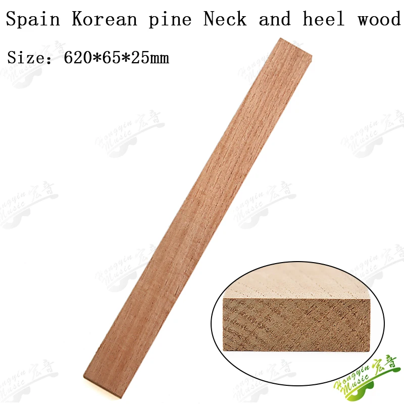 620*85*24mm Spain Korean pine diameter cut neck wood electric bass neck head and handle Guitar Accessories