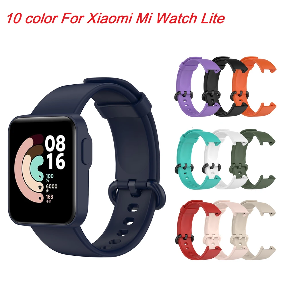 

Силиконовый ремешок для Xiaomi Mi Watch Lite, оригинальный ремешок для умных часов для Xiaomi Watch Lite, водонепроницаемый резиновый браслет, аксессуары, новинка