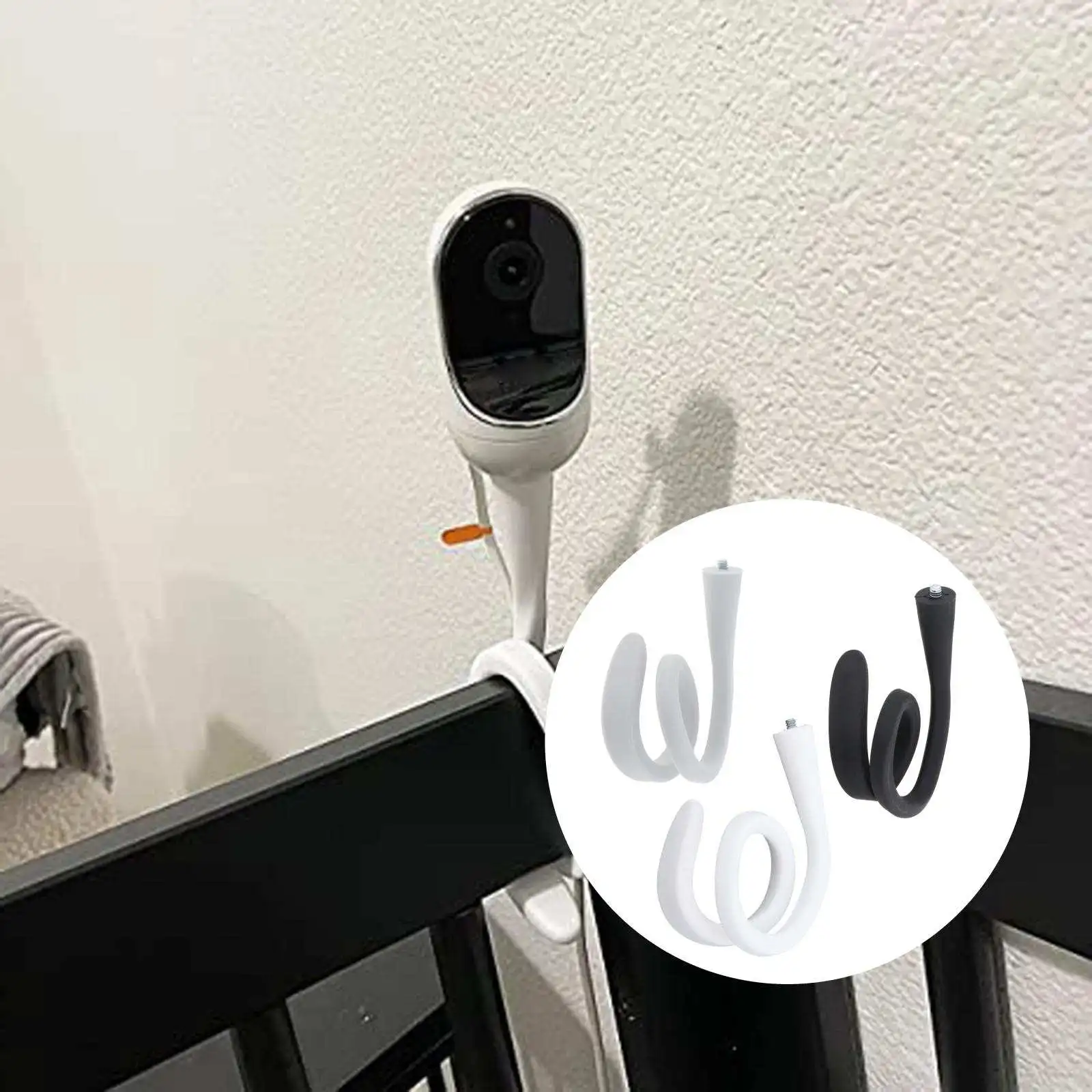 유연한 트위스트 마운트 1/4 나사 포트 조절식 모니터 카메라 홀더, 쉬운 설치