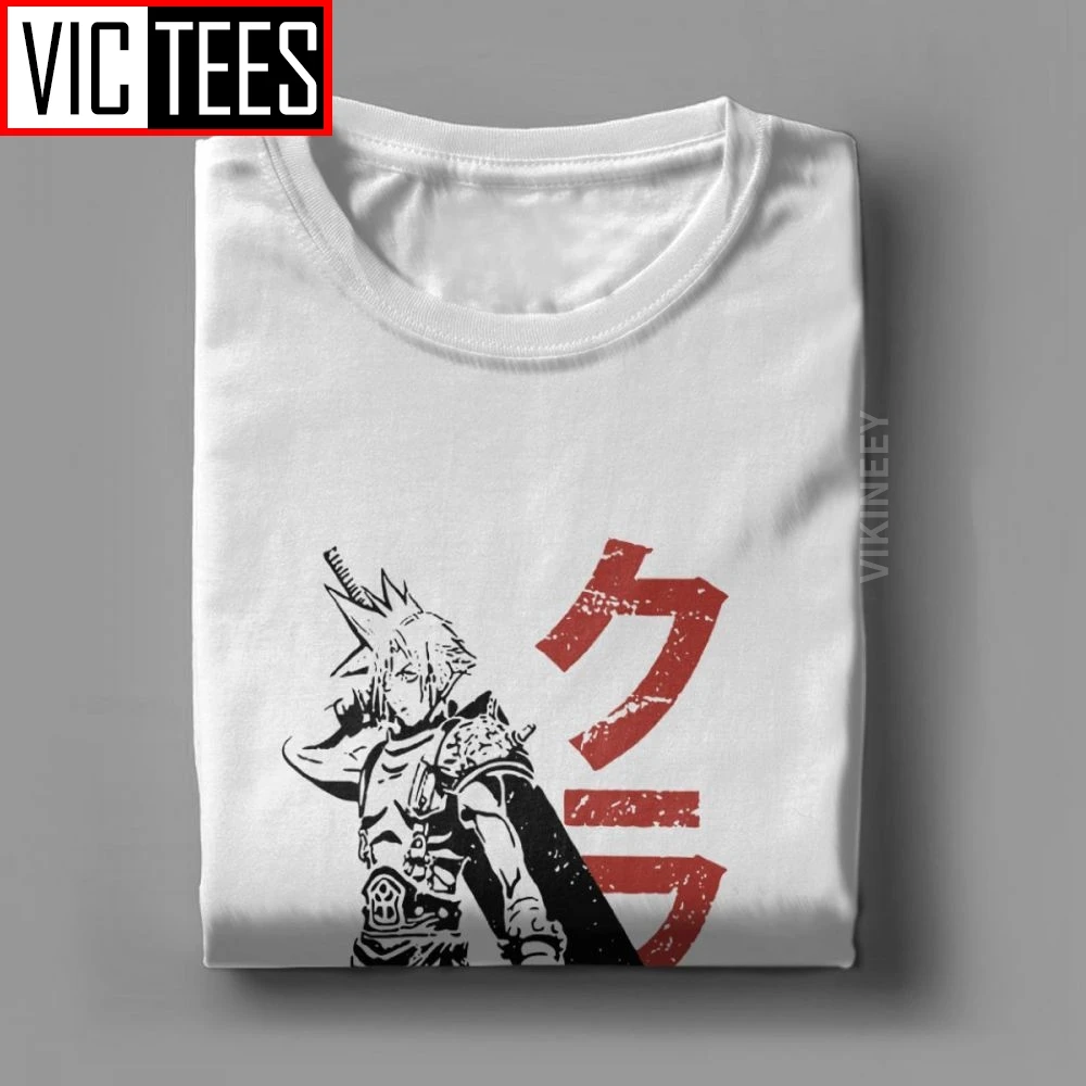 Mercenary Final Fantasy Tshirt Men Cloud VII FF7 Video Game Strife Shinra Soldier 100 Percent Cotton T Shirt