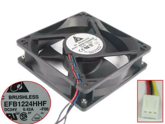 

Delta Electronics EFB1224HHF F00 DC 24V 0.42A 120x120x32mm Server Cooling Fan