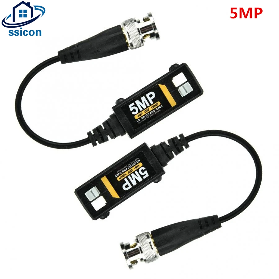 1 Pair HD Passive Video Balun 5MP Transmission Twisted Pair Transmitter CCTV Cable For AHD/CVI/TVI Video Signal