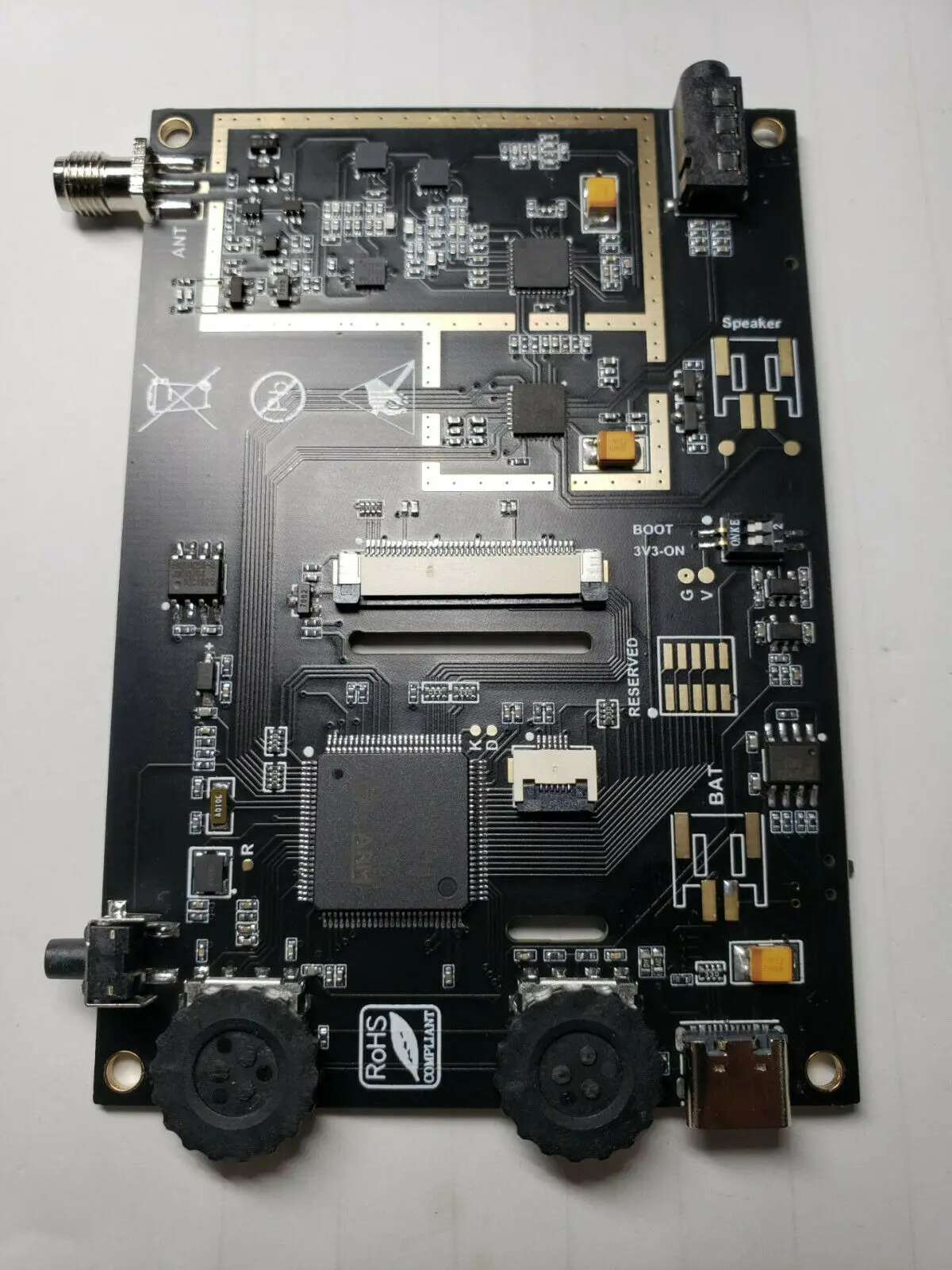 Nuevo 50K-200MHz Malachite SDR Radio Malahit DSP SDR HAM receptor + LCD + batería