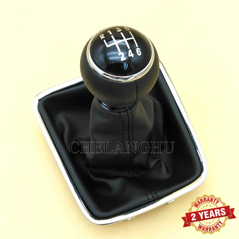 For VW Tiguan 2007 2008 2009 2010 2011 Car-Styling New 6 Speed Car Gear Stick Shift Knob With Leather Boot