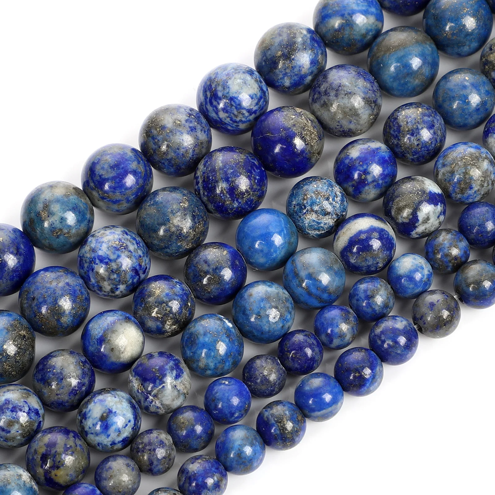 Natural Stone Beads Lapis Lazuli Round Loose Beads For Jewelry Making Needlework DIY Bracelet Accessories Strand 4/6/8/10/12MM