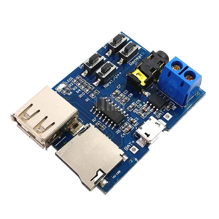 LTRIG custom 1Pcs TF card U disk MP3 Format decoder board module amplifier decoding audio Player BSG