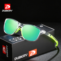 DUBERY Vintage Sunglasses Polarized Men's Sun Glasses For Men Driving Black Square Oculos Male 9 Colors Model 202