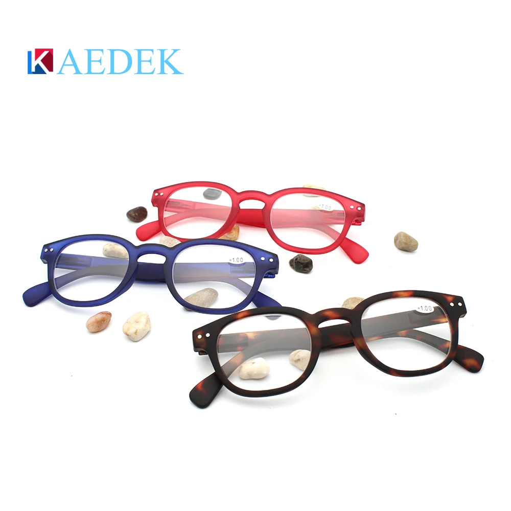 KAEDEK 2020 Trend New Color Reading Glasses Retro Europe Style Quality Men Women Eye Glasses With Flex Lesebrillen