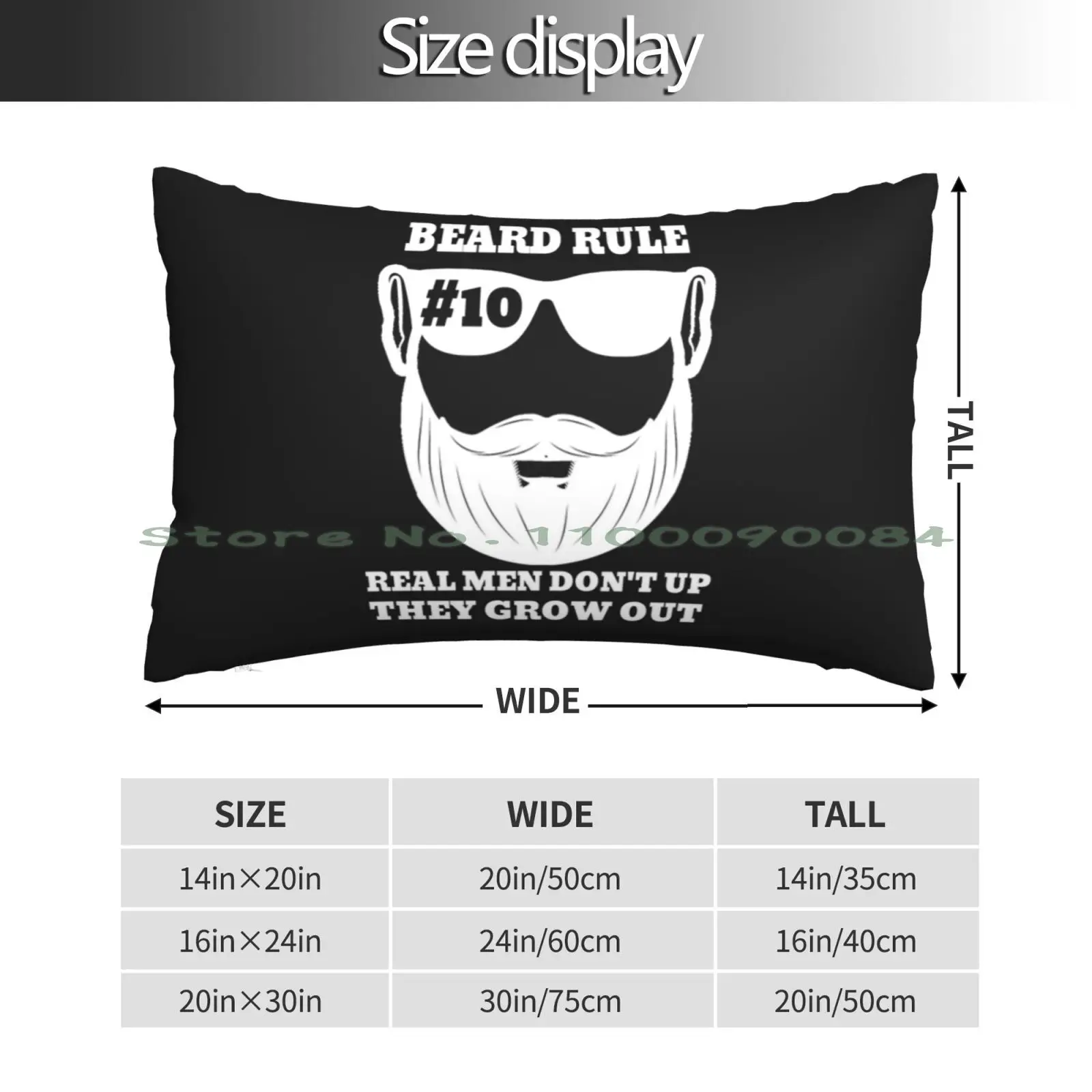 Beard Rule #10 Real Men Don T Grow Up They Grow Out Pillow Case 20x30 50*75 Sofa Bedroom Lancia Delta Delta Evoluzione Rally