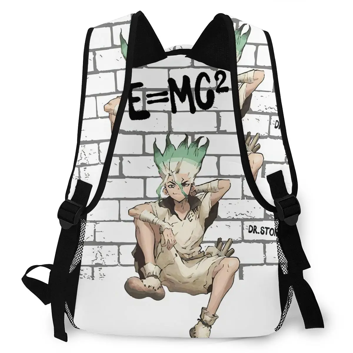 Imagem -04 - Pedra-senku Graffiti Mochila para Meninas Meninos Viagem Mochilas para Bolsa Escolar Adolescente dr