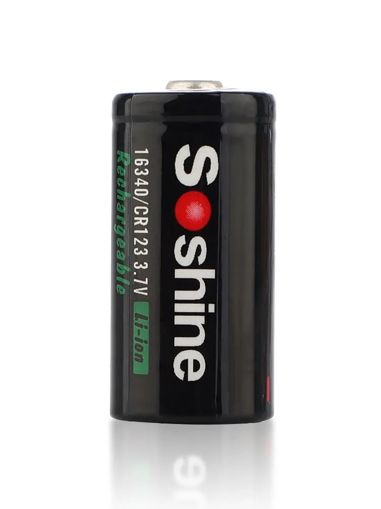 Soshine 4PCS Li-ion RCR123 16340 700mAh 3.7V Rechargeable Battery With Battery Case Storage Box