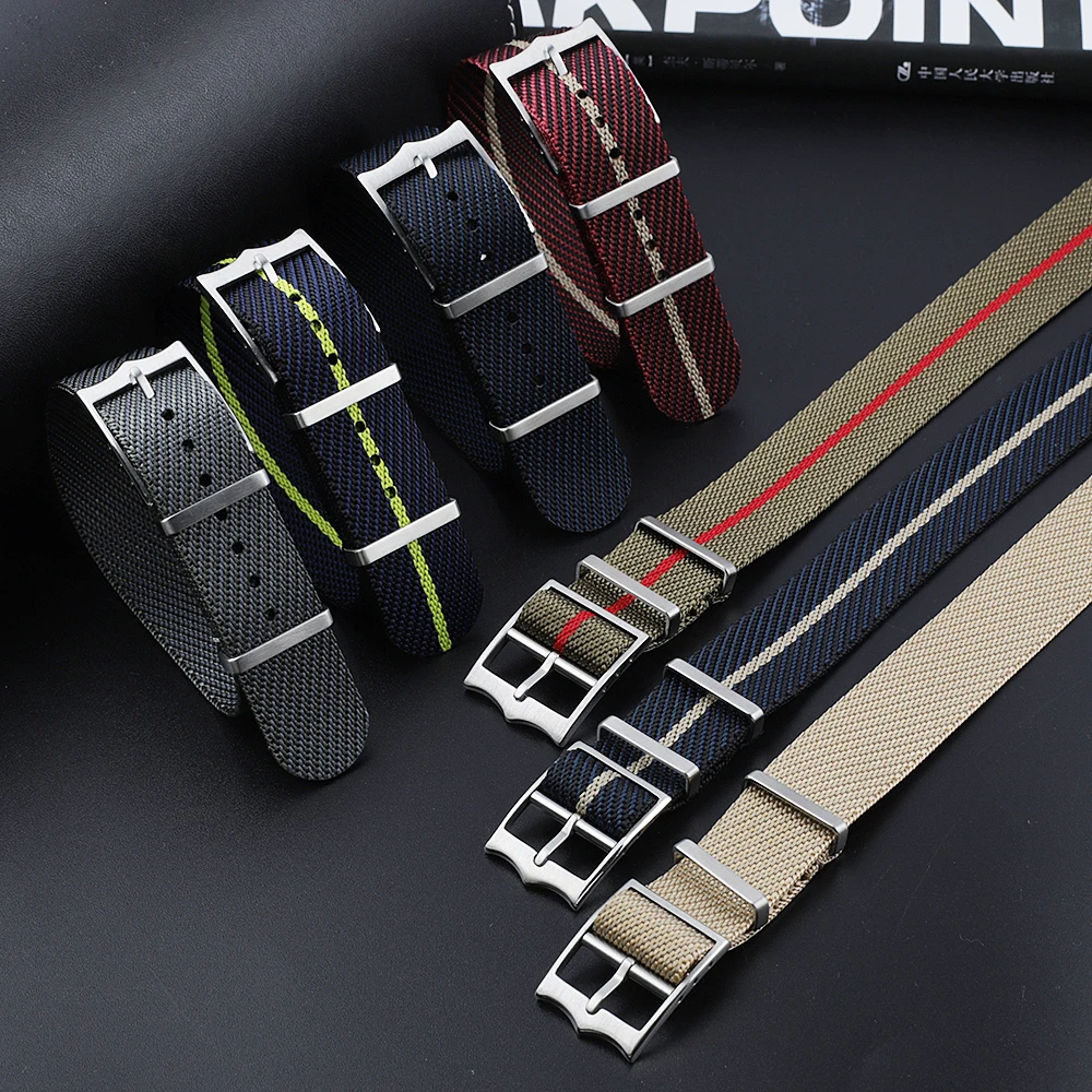 Nylon Men Watch Strap Premium Seatbelt Watchband 20mm 22m Sports Wristband Replacement for Tudor Watch Accessories