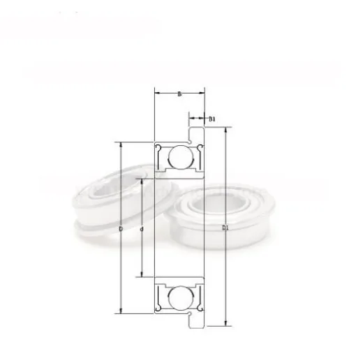 Free Shipping 5/10PCS F624ZZ flanged bearing 4*13*5mm RF1340HH