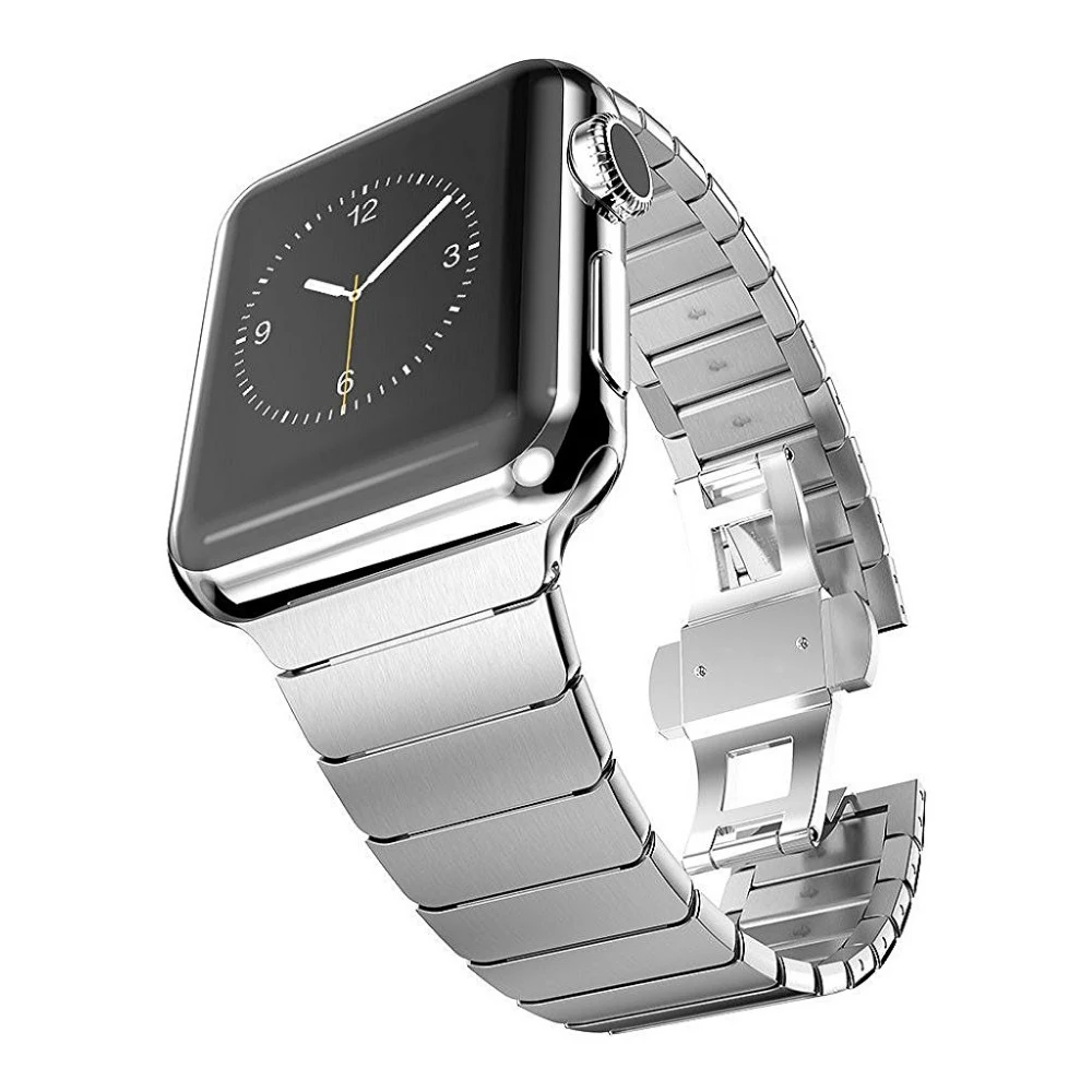 Link Bracelet For Apple watch Metal Stainless Steel Strap For iWatch 3 42mm Apple watch Series 6 5 SE 40mm 44mm Band Watchband