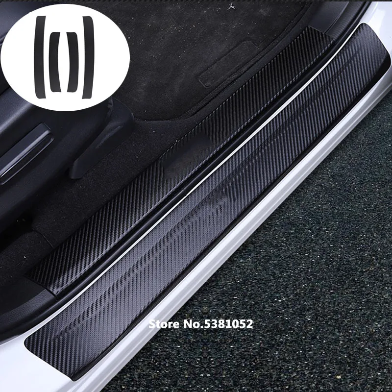 

4PCS Car Styling For VW Jetta MK6 MK7 Accessories 2013-2019 Door Sill Protector Scuff Plates Leather Door Pedal Sticker