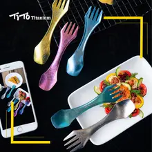 Camping spork with fork and knife #4