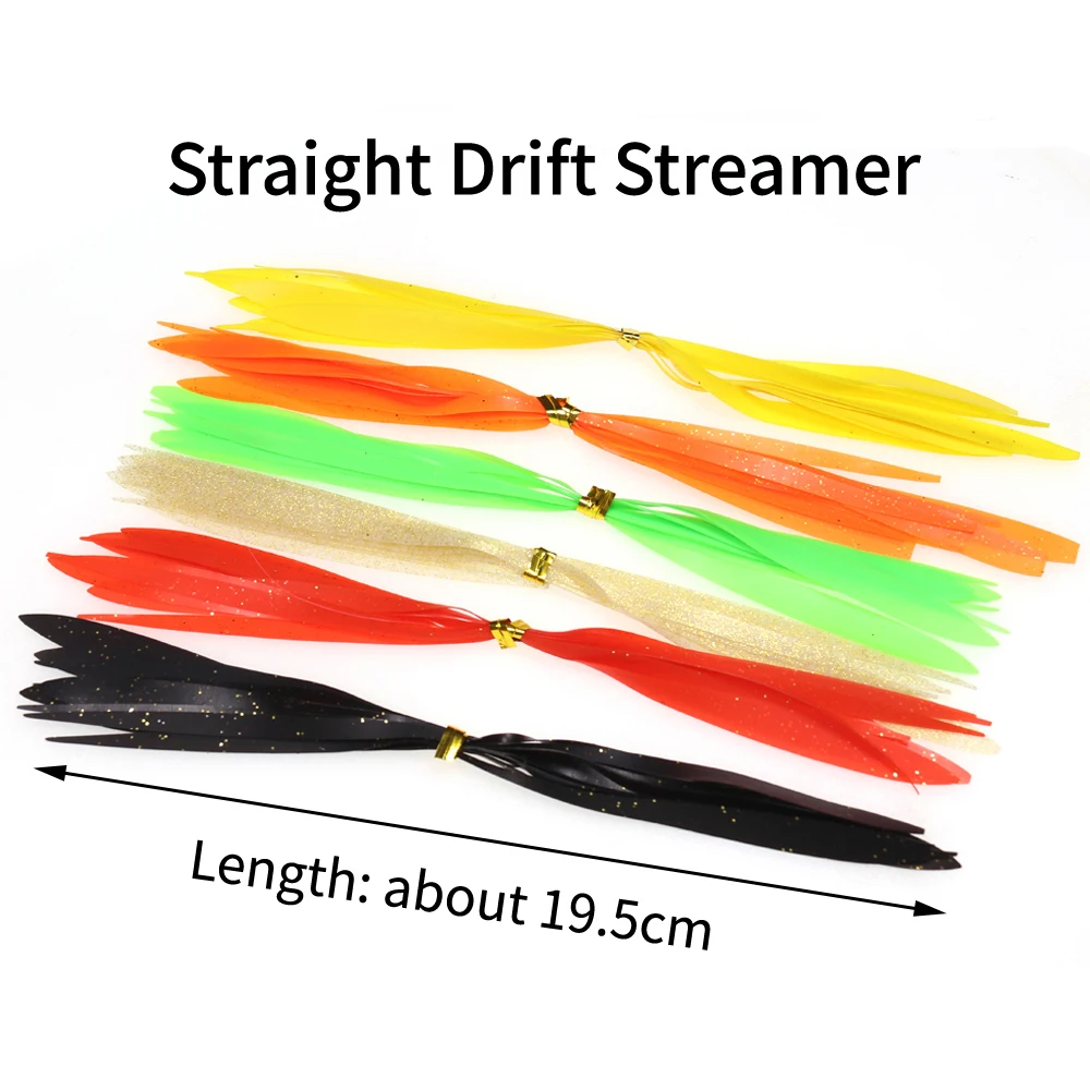 10Pcs/Bundle 8 Kleuren Siliconen Rechte Drift Streamers Gradiënt Breedte Ontwerp Spinnerbait Buzzbait Jig Lokken Maken Materiaal