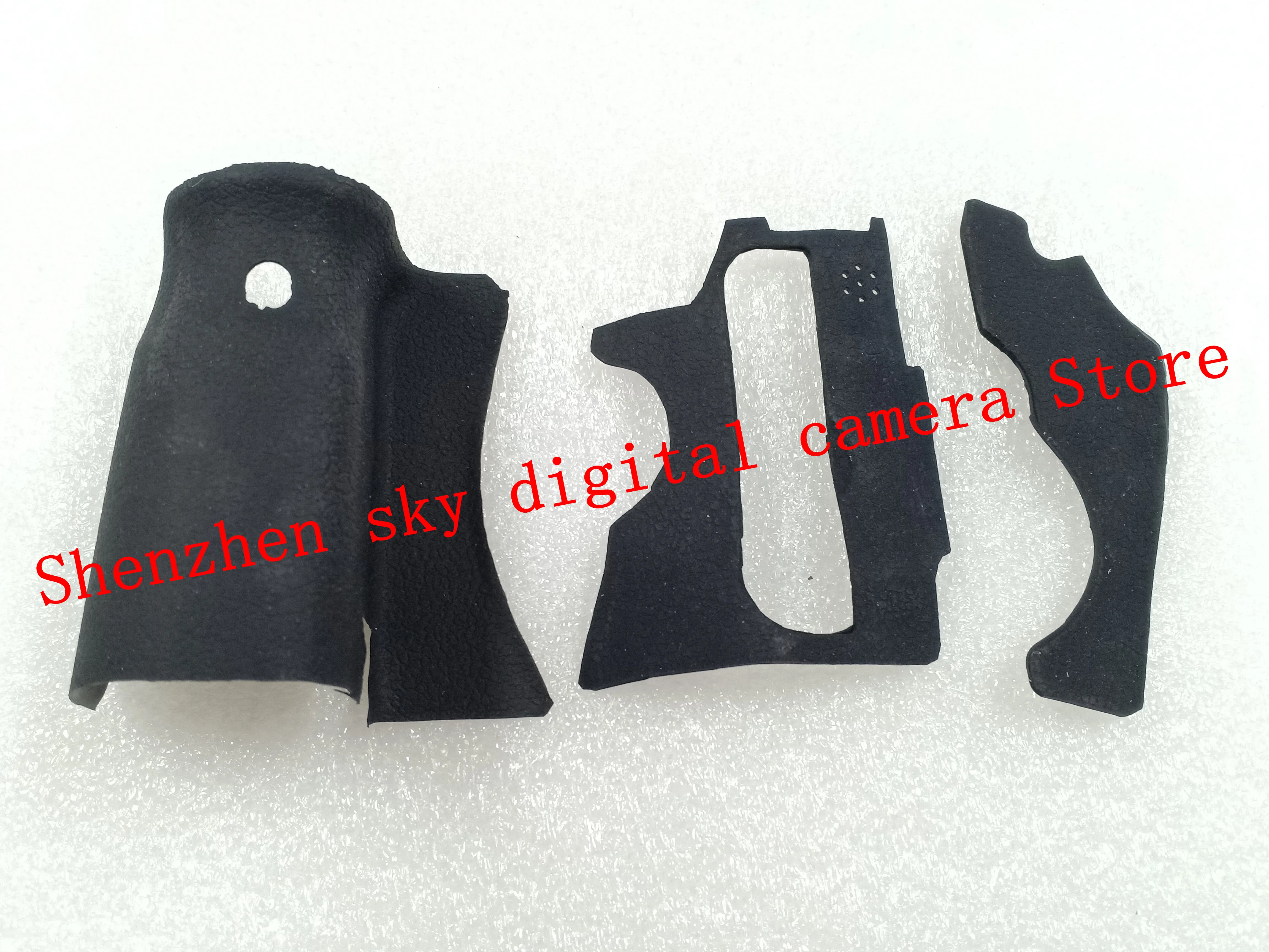 Um conjunto de 3 peças Grip Rubber Cover Unit para Canon 60D DSLR Camera