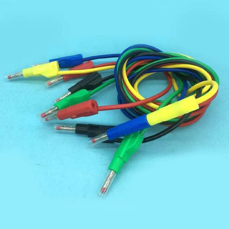 Colori 30cm 50cm 100cm 150cm 200cm 14AWG cavi per puntali di prova 4mm spina a Banana impilabile protezioni retrattili per penna a filo multimetro