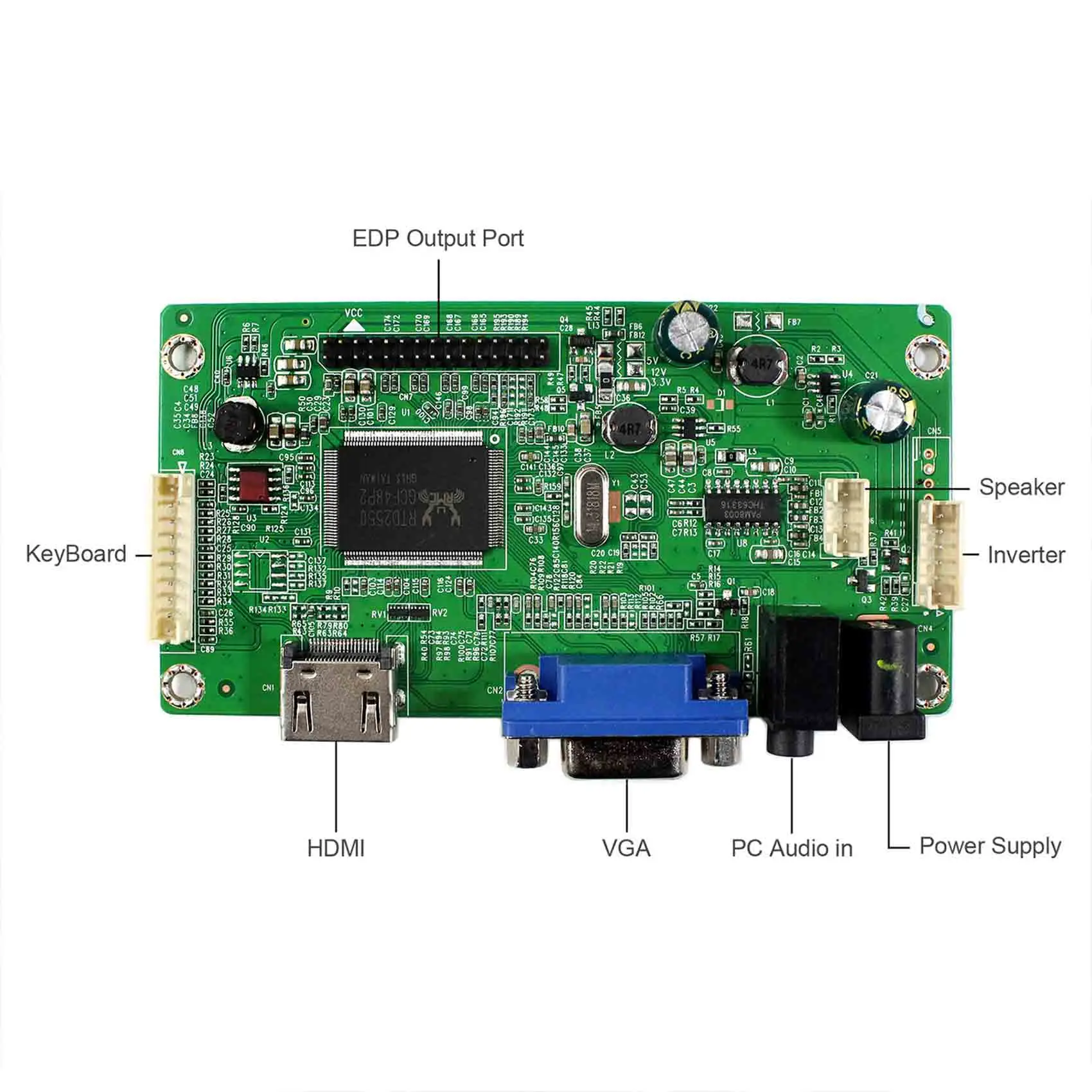 لوحة لمس مع لوحة تحكم HD MI VGA ، شاشة عرض ، موصل eDP ، شاشة LCD ، 10.1in ، B101UAN01.A ، × ay ، 40Pin