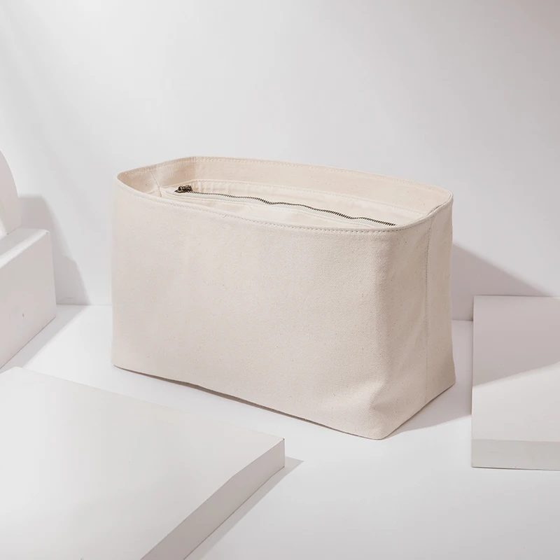 Canvas liner bag support is suitable for enlarged tote bag, middle bag, zipper storage bag, and cosmetic bag