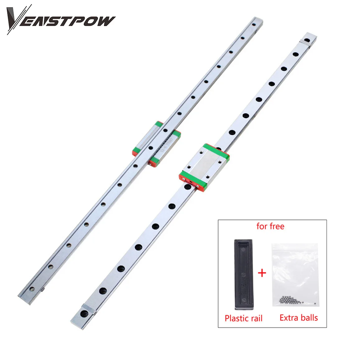 High Precision MGN12 MGN9 300 400 500 600mm linear rail slide 1pc MGN12 Linear guide+1pc MGN12H Block 440C SUS Stainless Steel