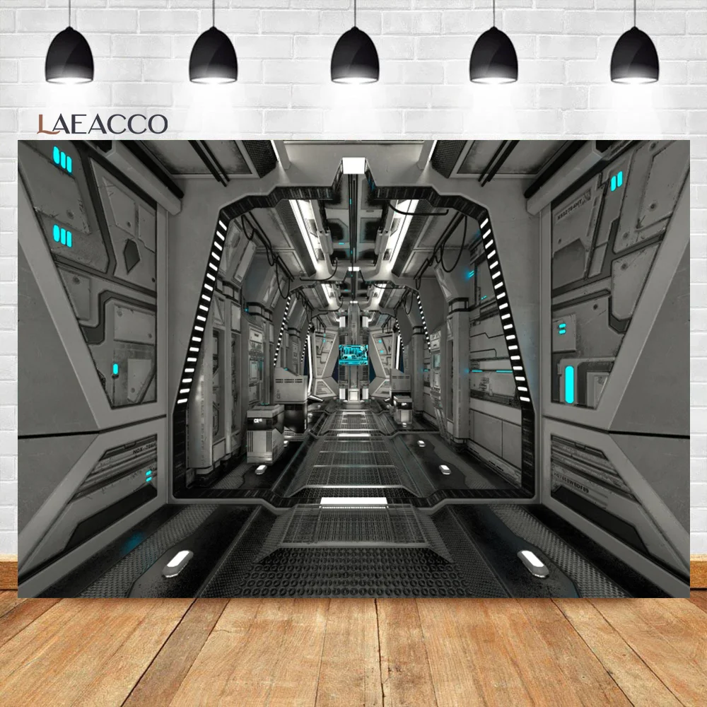 Laeacco Space Universe Photocall Spaceship Photography Backgrounds Photo Backdrops Photophone for Video For Photo Studio Props