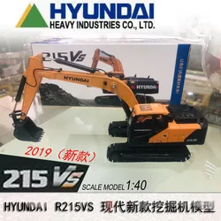 New,Collectible Alloy Toy Model 1:40 Scale HYU NDAI 215VS Hydraulic Excavator Engineering Machinery Diecast Model Decoration Toy