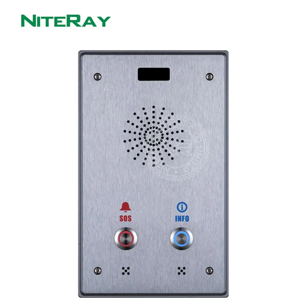 Two Keys IP Door Phone Bell with Waterproof Design SOS Intercom Dual Button SIP Caller