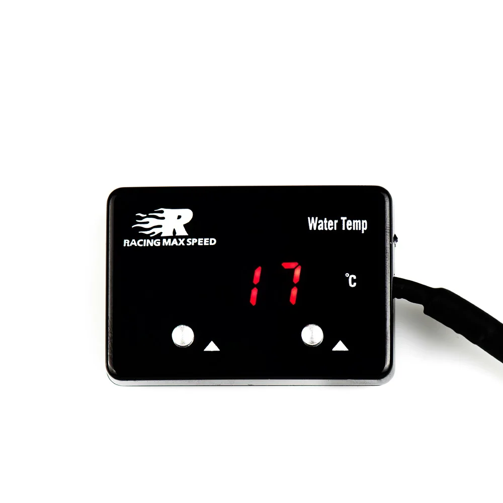 12v Dc Auto digital water temp Meter red display Square water temperature gauge Skyline WRX Evo MPS with 1/8 npt sensor