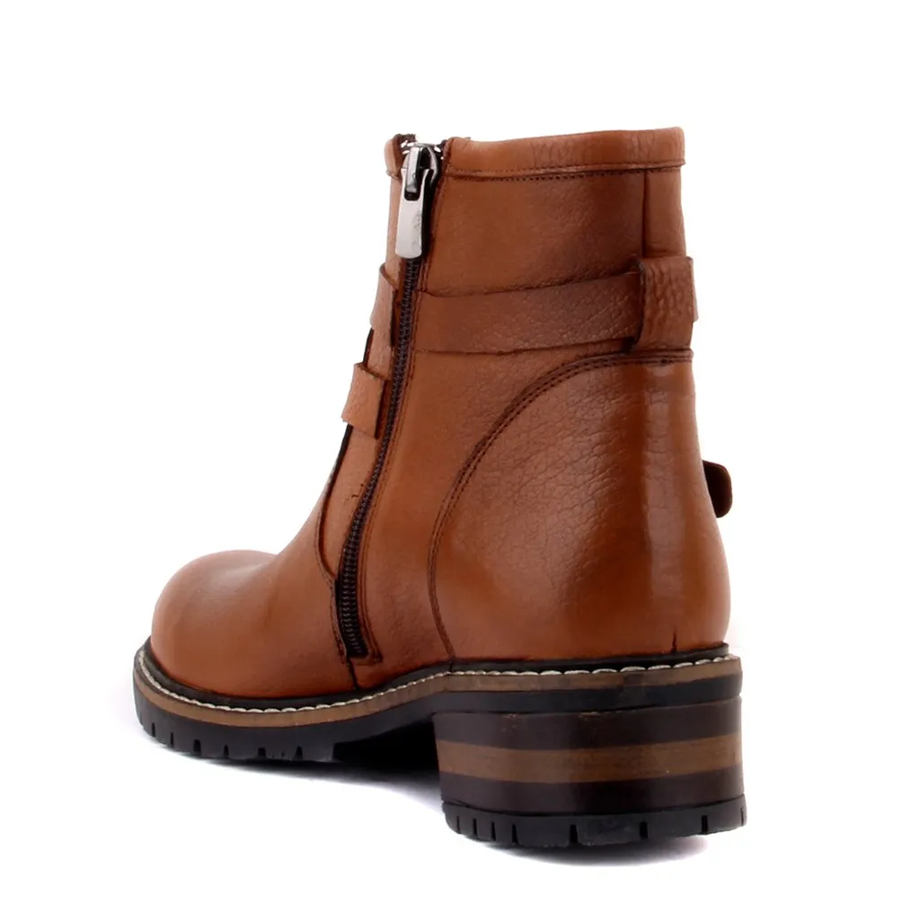 Sail Lakers-Tan Leer Rits Vrouwelijke Laarzen