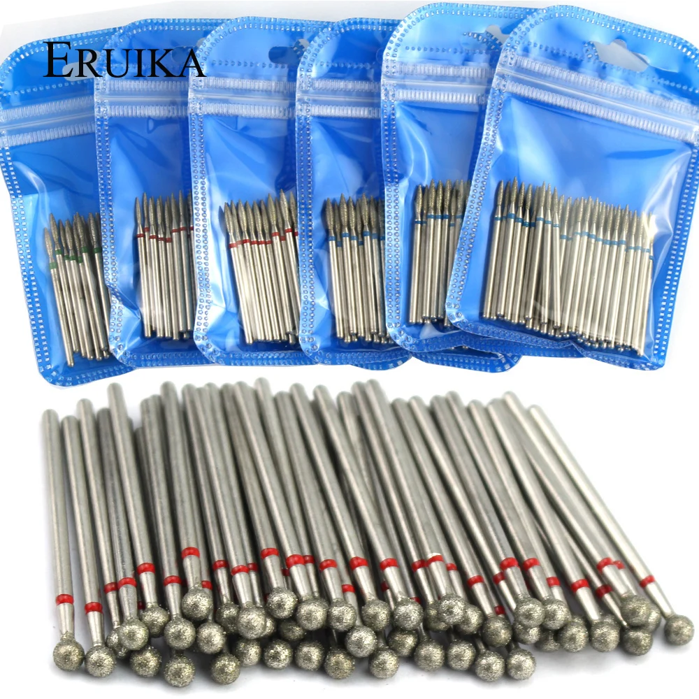 

50pcs/pack Diamond Nail Drill Bit Rotary Burr Sets Electric Milling Cutters for Manicure Nail Clean Accessory Dead Skin Remove