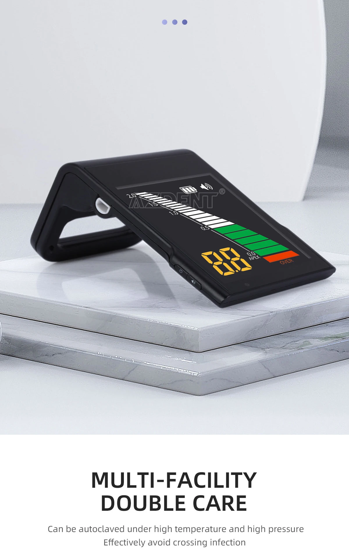 AZDENT Dental Endo Apex Locator Apex Root Cancal Standort Messung Zahnärzte Labor Zahnmedizin Werkzeug 3,2' LCD Bildschirm – Detail 5