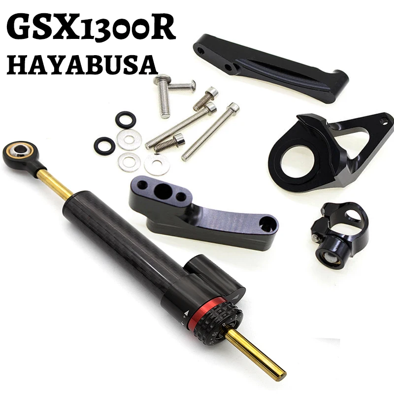 

Fiber Carbon Steering Damper Stabilizer Motorcycle For Suzuki GSX1300R HAYABUSA 1300 1998-2019 Dampers Mount Bracket Support Kit