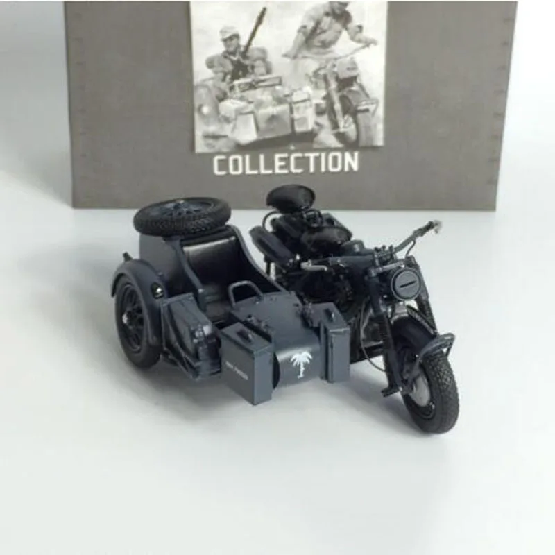 1/24 Scale 750 Alloy Motorcycle Car German Army R75 Vehicle Model Toy Collection Show