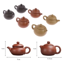 1PCS Purple Clay Finger Teapot Tea Pet Small Pocket tea Set Ornaments tea Accessories Boutique Tea Table Decoration