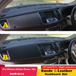 For Nissan Teana J32 2008 2009 2010 2011 2012 Altima Leather Dashmat Dashboard Cover Sunshade Carpet Dash Mat  Accessories Suede